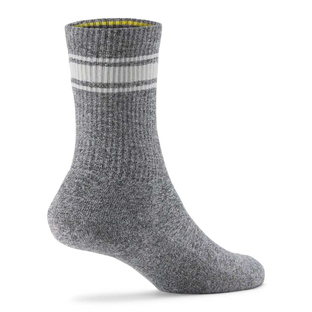 Anytime Crew Sock - Natural Grey Heather/Light Grey - Image 2