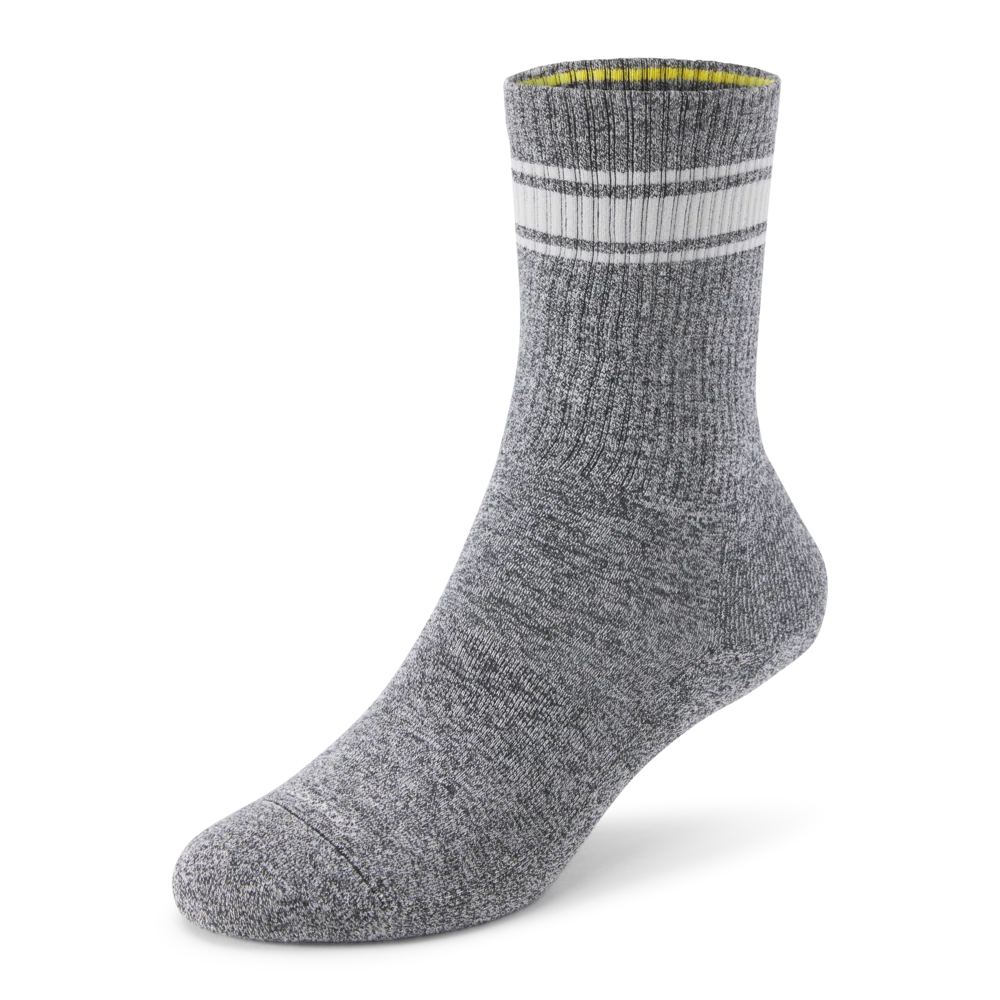 Anytime Crew Sock - Natural Grey Heather/Light Grey