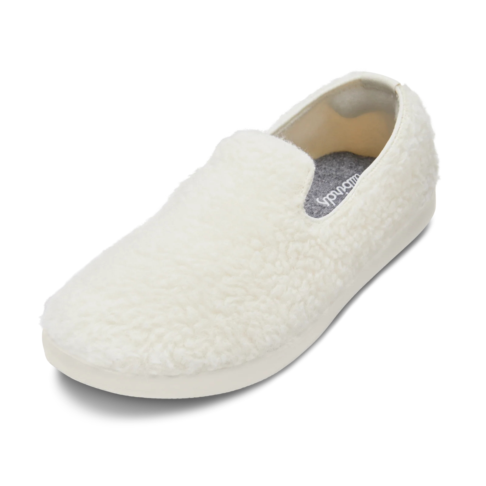 Smallbirds Wool Loungers - Big Kids - Natural White Fluffs (Natural White Sole)